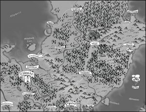 Karte des Fantasyromans Element8